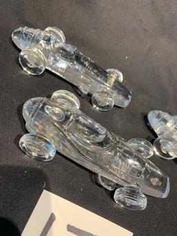 Group Of 3 Atlantis Clear Maserati250f 1956/57 Paperweights