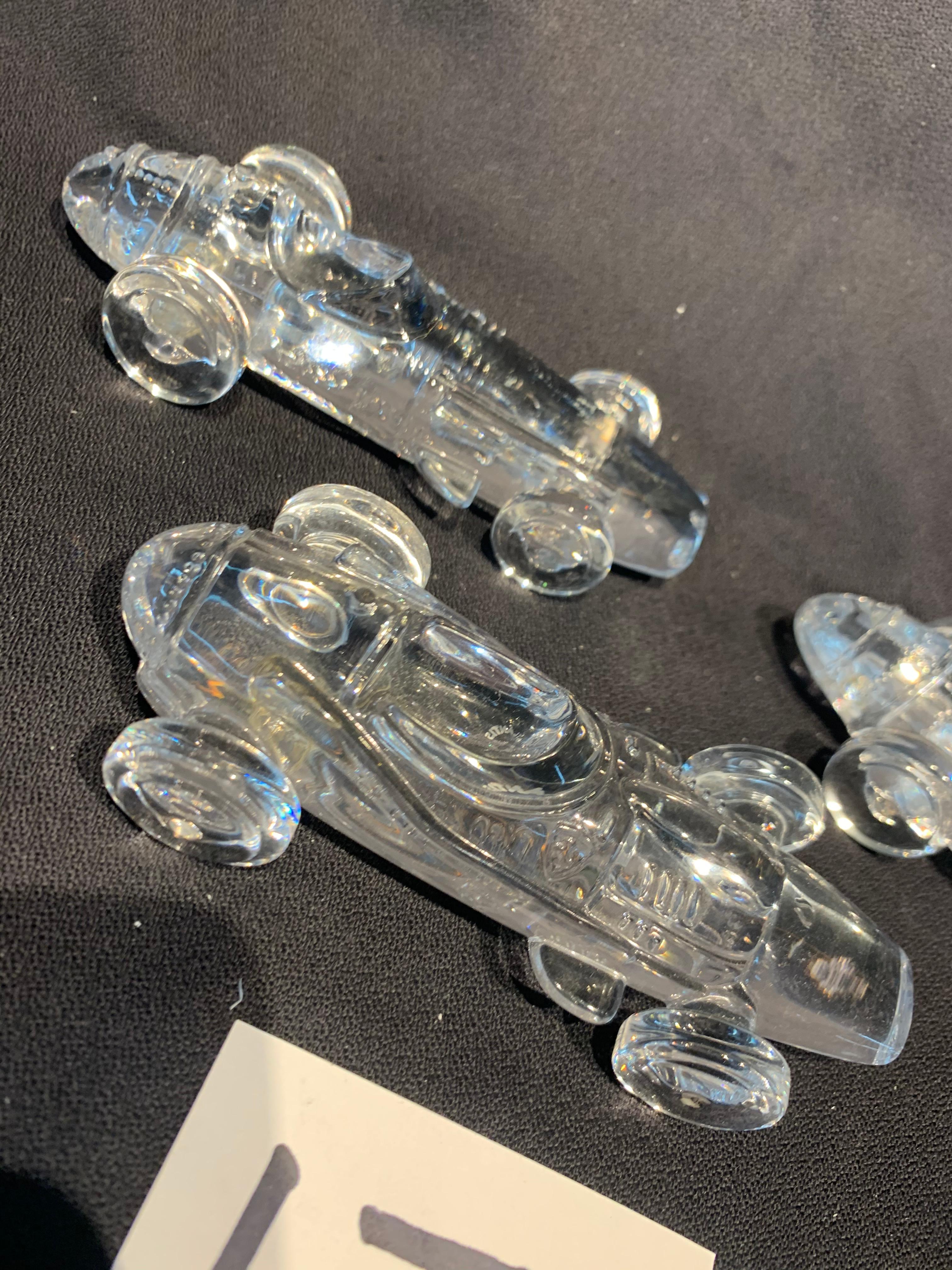 Group Of 3 Atlantis Clear Maserati250f 1956/57 Paperweights