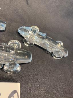 Group Of 3 Atlantis Clear Maserati250f 1956/57 Paperweights
