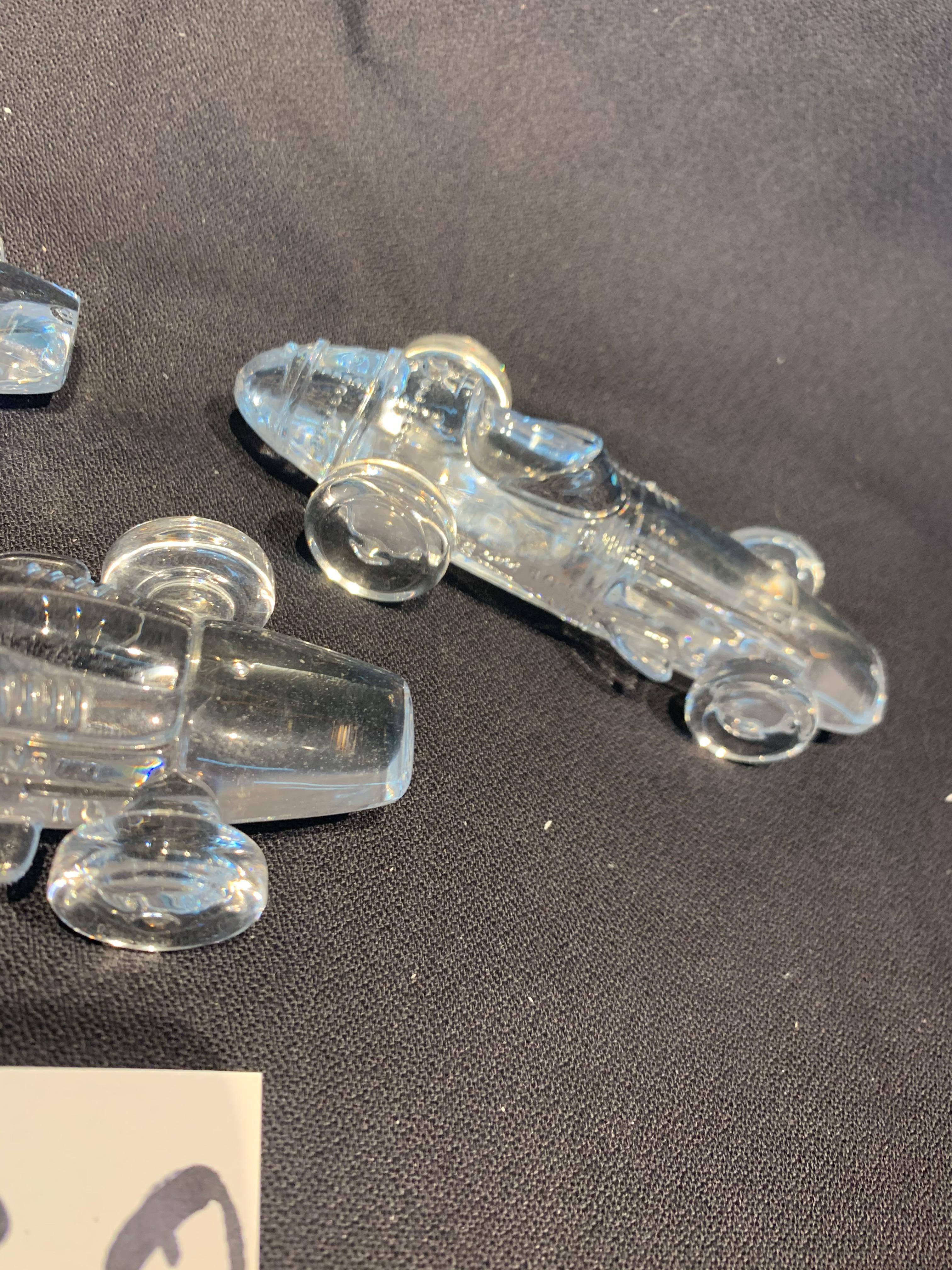 Group Of 3 Atlantis Clear Maserati250f 1956/57 Paperweights