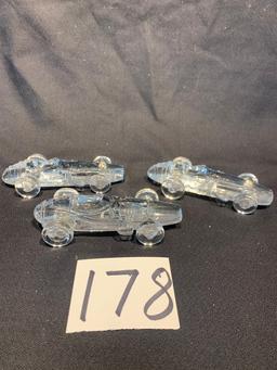 Group Of 3 Atlantis Clear Maserati250f 1956/57 Paperweights