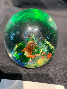 Multi Colored Art Deco Paper Weight 2 3/4 In