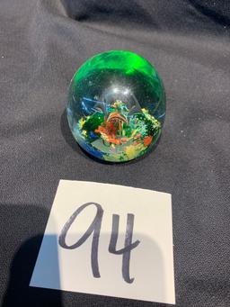Multi Colored Art Deco Paper Weight 2 3/4 In