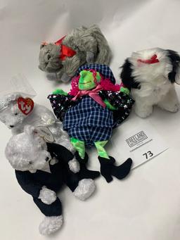 Five Beanie Babies Poofie, Scary, Beani, Bride And Groom