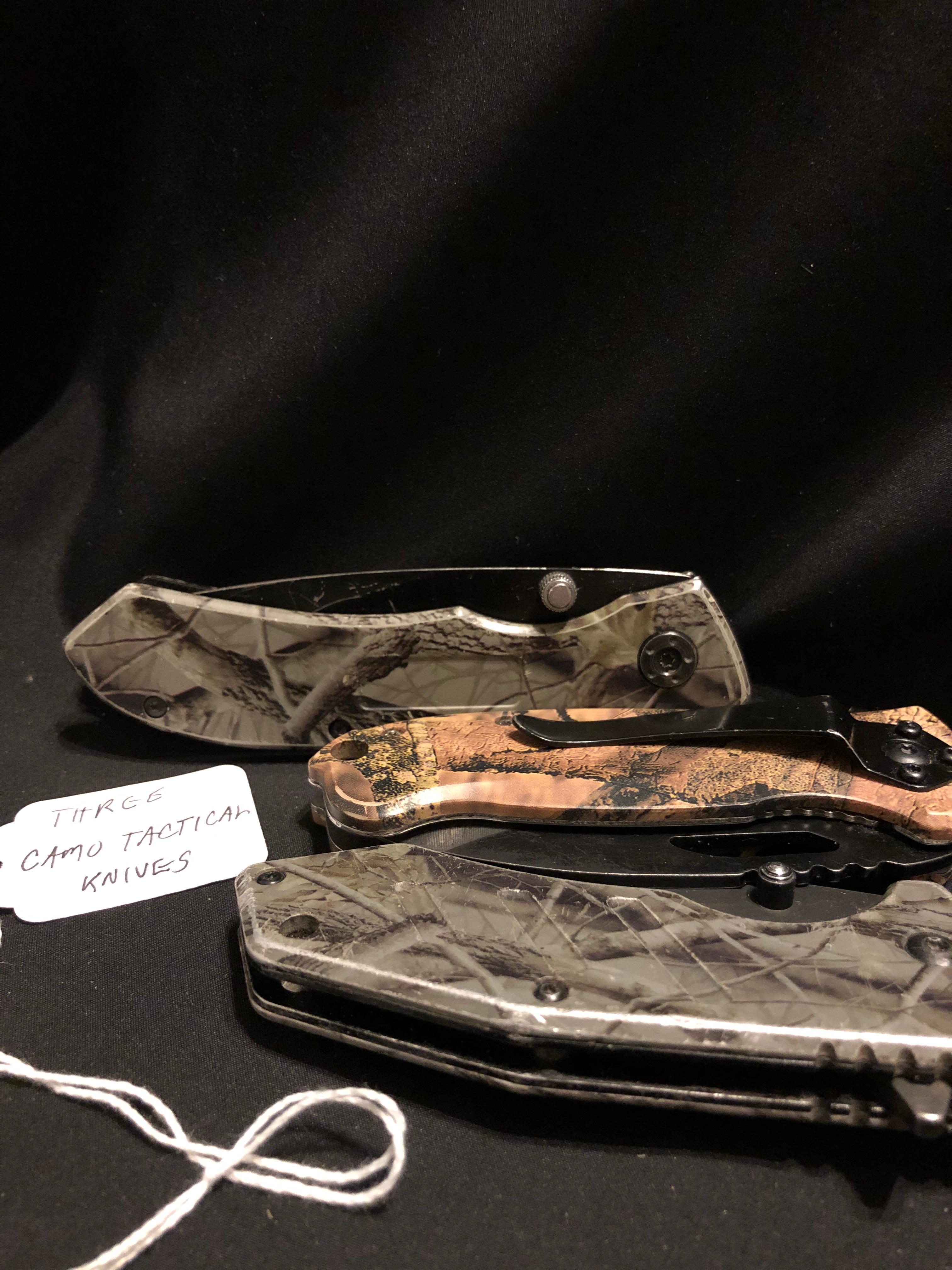 Three Camo Tactical Knives