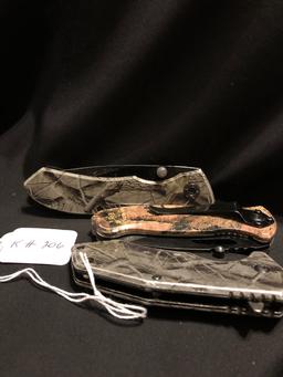 Three Camo Tactical Knives