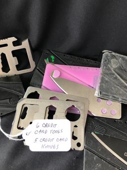 6 Credit Card tool - 5 Credit Card Knives