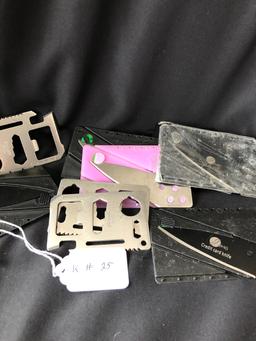 6 Credit Card tool - 5 Credit Card Knives