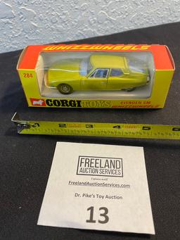 Corgi Toys YELLOW Citroen SM WHIZZWHEELS New In Package model 284