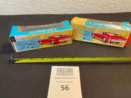 Pair of Toronado Oldsmobile TEKNO Die-Cast 933 in packages