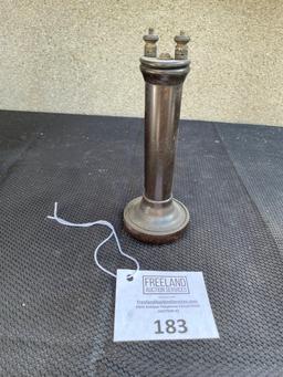 Long Pole terminal top telephone receiver brown bakelite cap