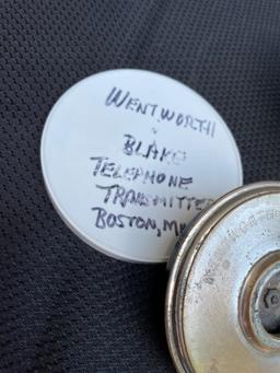 Wentworth & Blake Telephone Transmitter BOSTON MASS