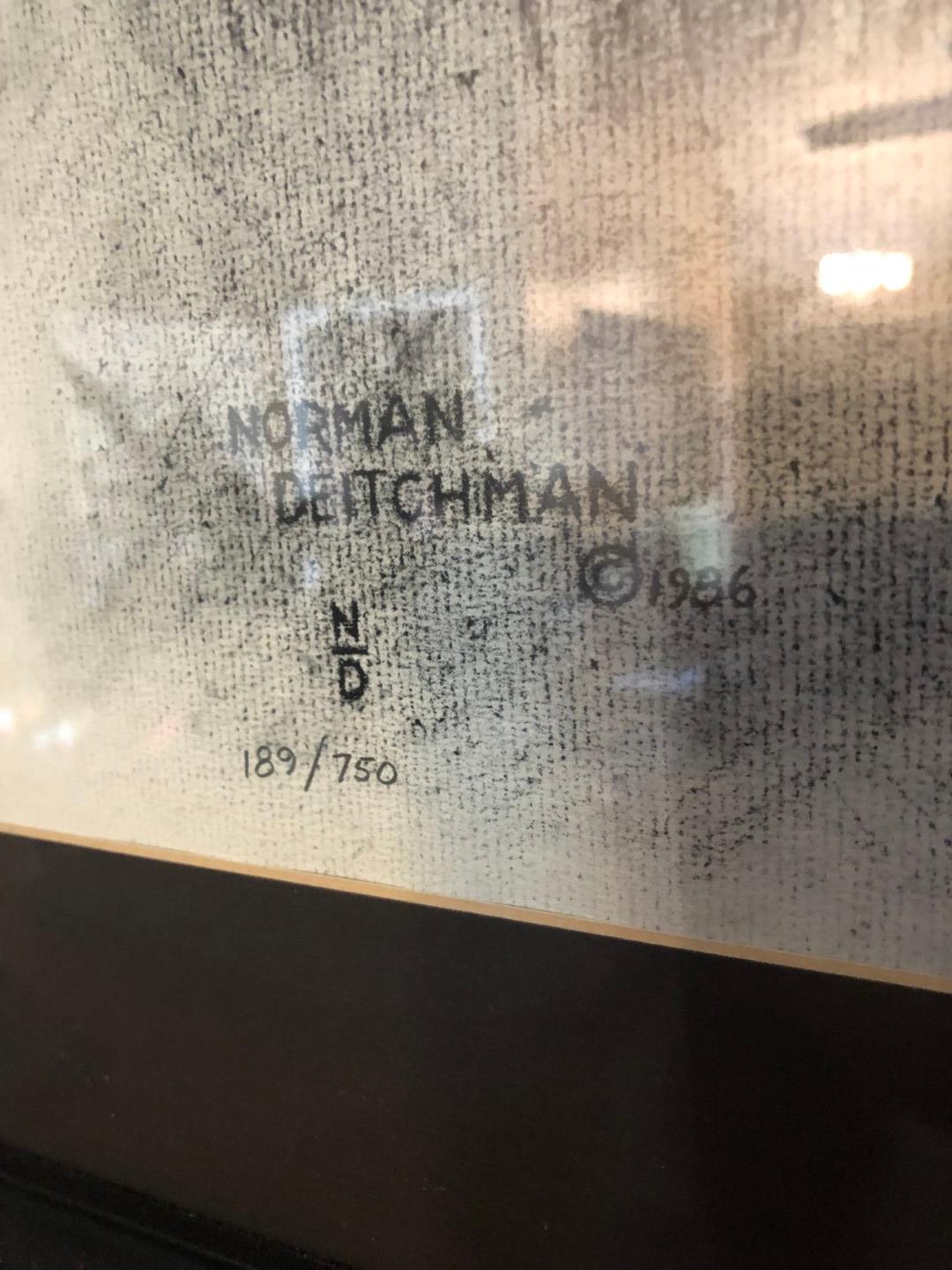 Norman Deitchman signed Mountain Man with Hawken Rifle framed print
