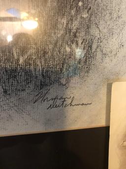 Norman Deitchman signed Mountain Man with Hawken Rifle framed print