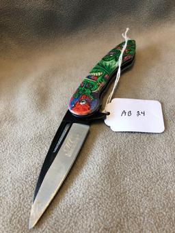 Masters Collection MC-A05 - Dragon Theme Knife - Spring Assisted