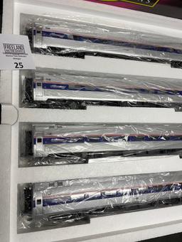 M.T.H. Electric Trains AMFLEET 4 Car Passenger Set in box