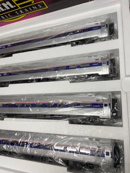 M.T.H. Electric Trains AMFLEET 4 Car Passenger Set in box