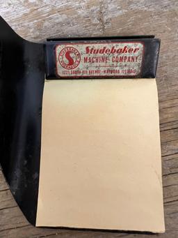Studebaker Machine Co. Desk Telephone advertising attachment