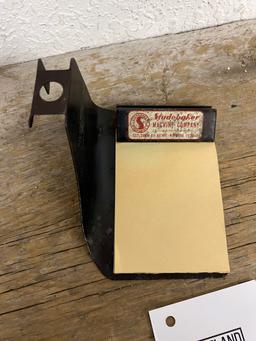 Studebaker Machine Co. Desk Telephone advertising attachment