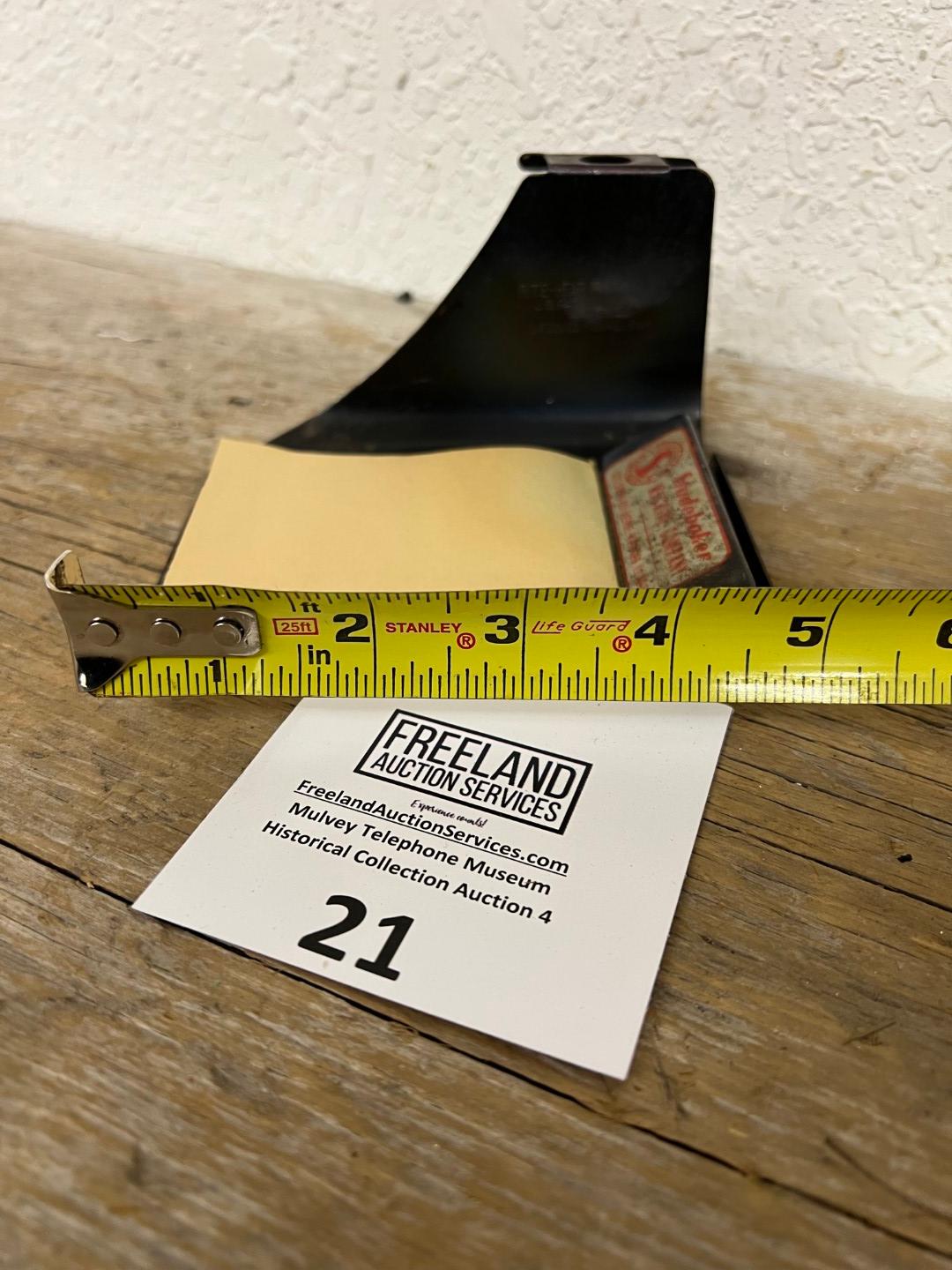 Studebaker Machine Co. Desk Telephone advertising attachment