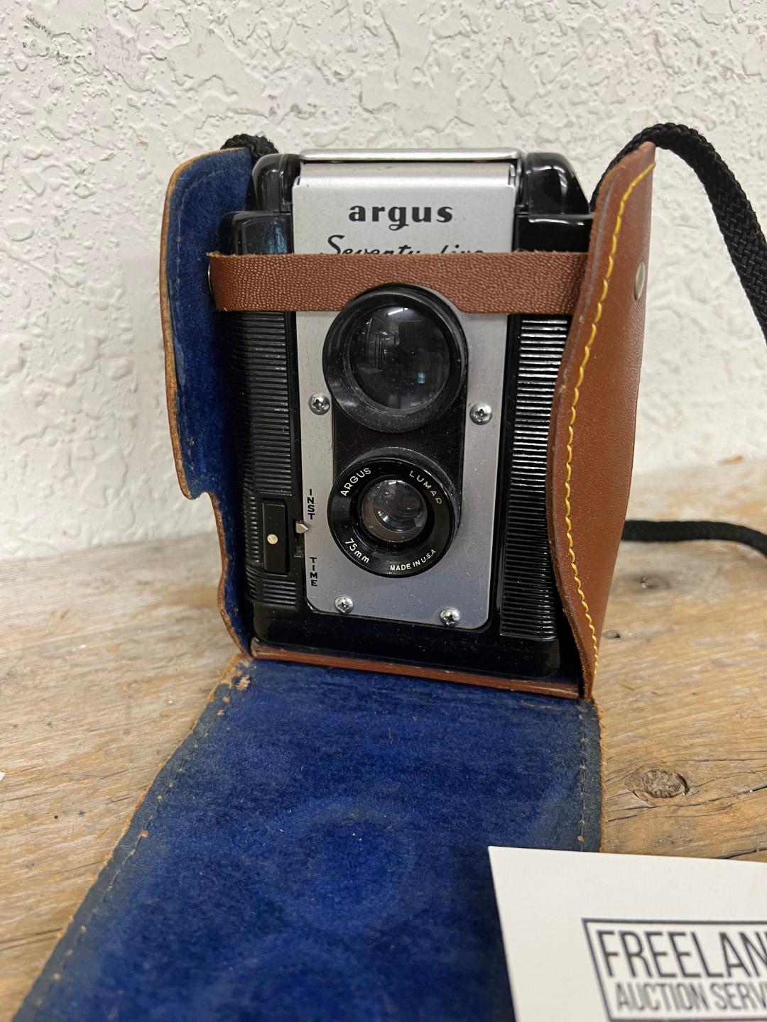 Argus Seventy-Five camera in case