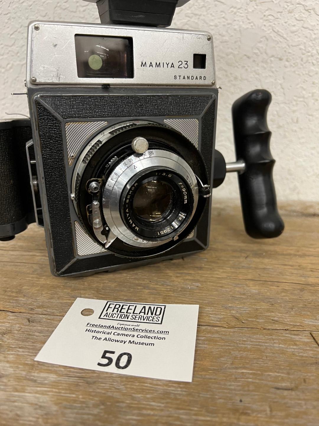 Mamiya 23 Standard Press style camera with Soligor 42 DA Flash