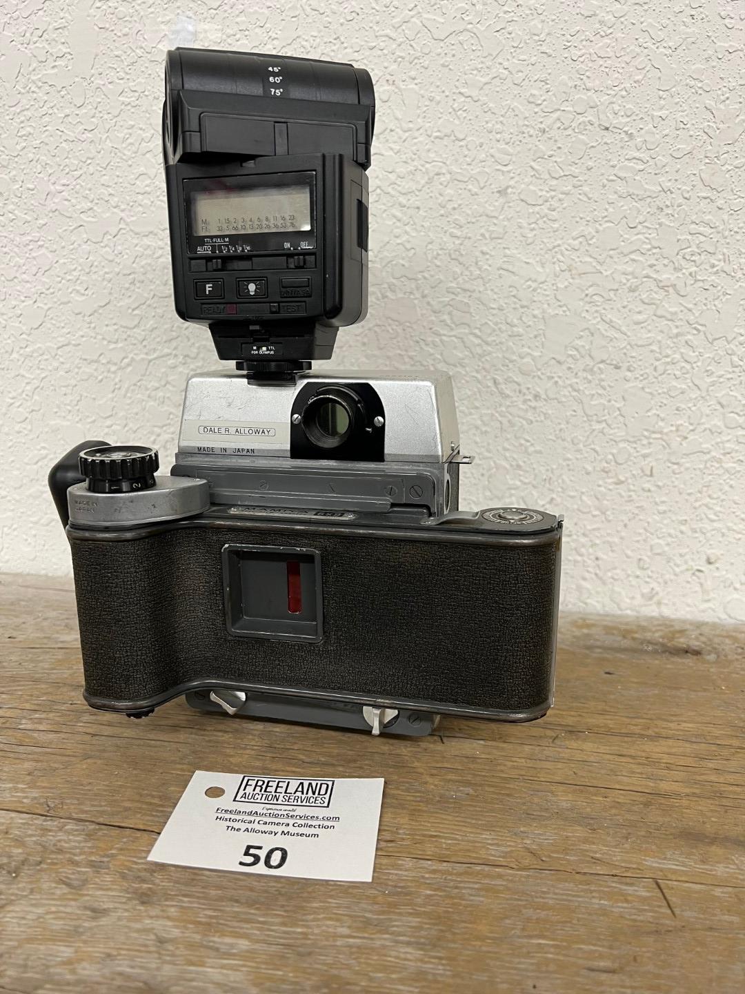 Mamiya 23 Standard Press style camera with Soligor 42 DA Flash