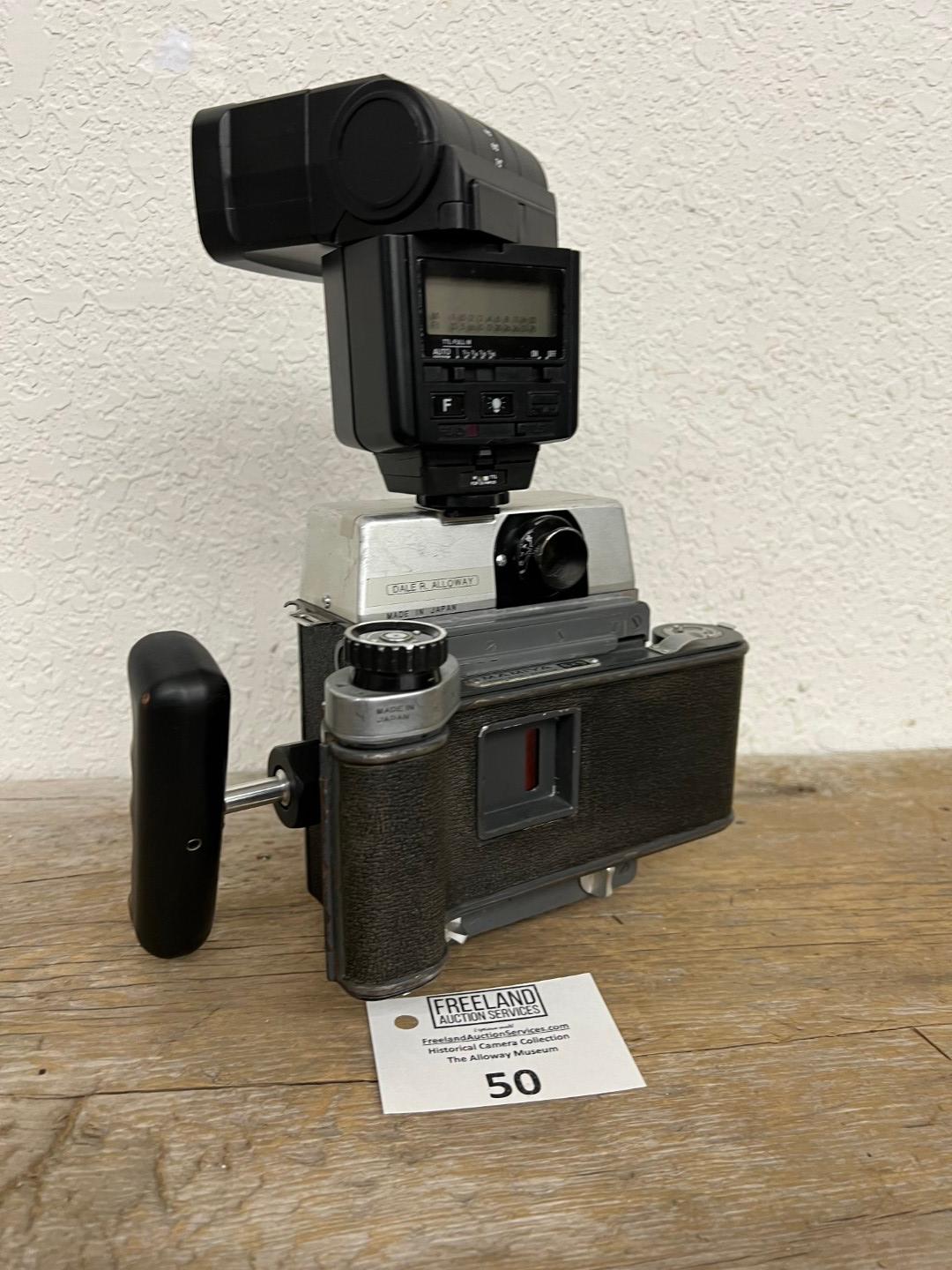 Mamiya 23 Standard Press style camera with Soligor 42 DA Flash