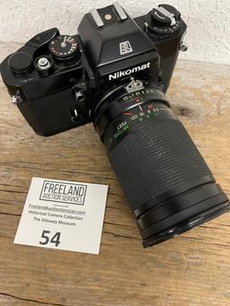 Nikomat Camera with Nikon Zoom 28-85mm t 3.5-45 lens