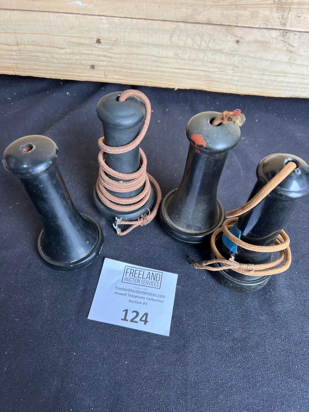 FOUR Antique Telephone receivers for your restoration projects