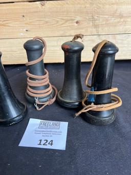 FOUR Antique Telephone receivers for your restoration projects