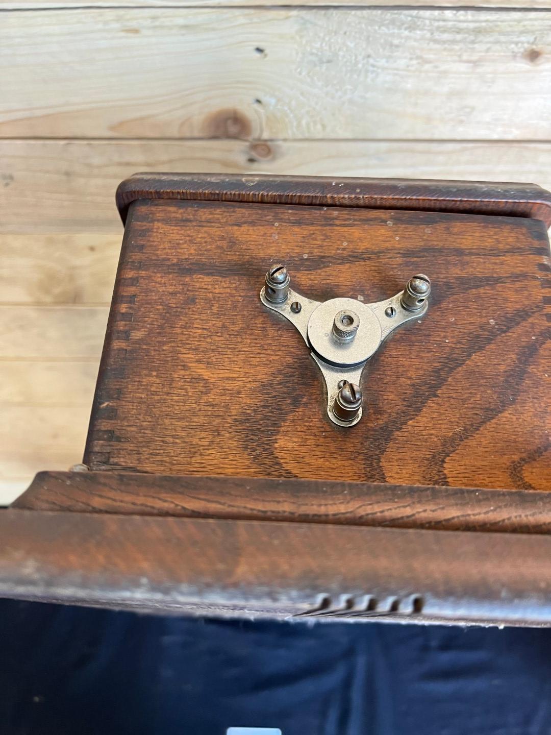 1908 WESCO Style No. 3 Oak Two Box wall telephone