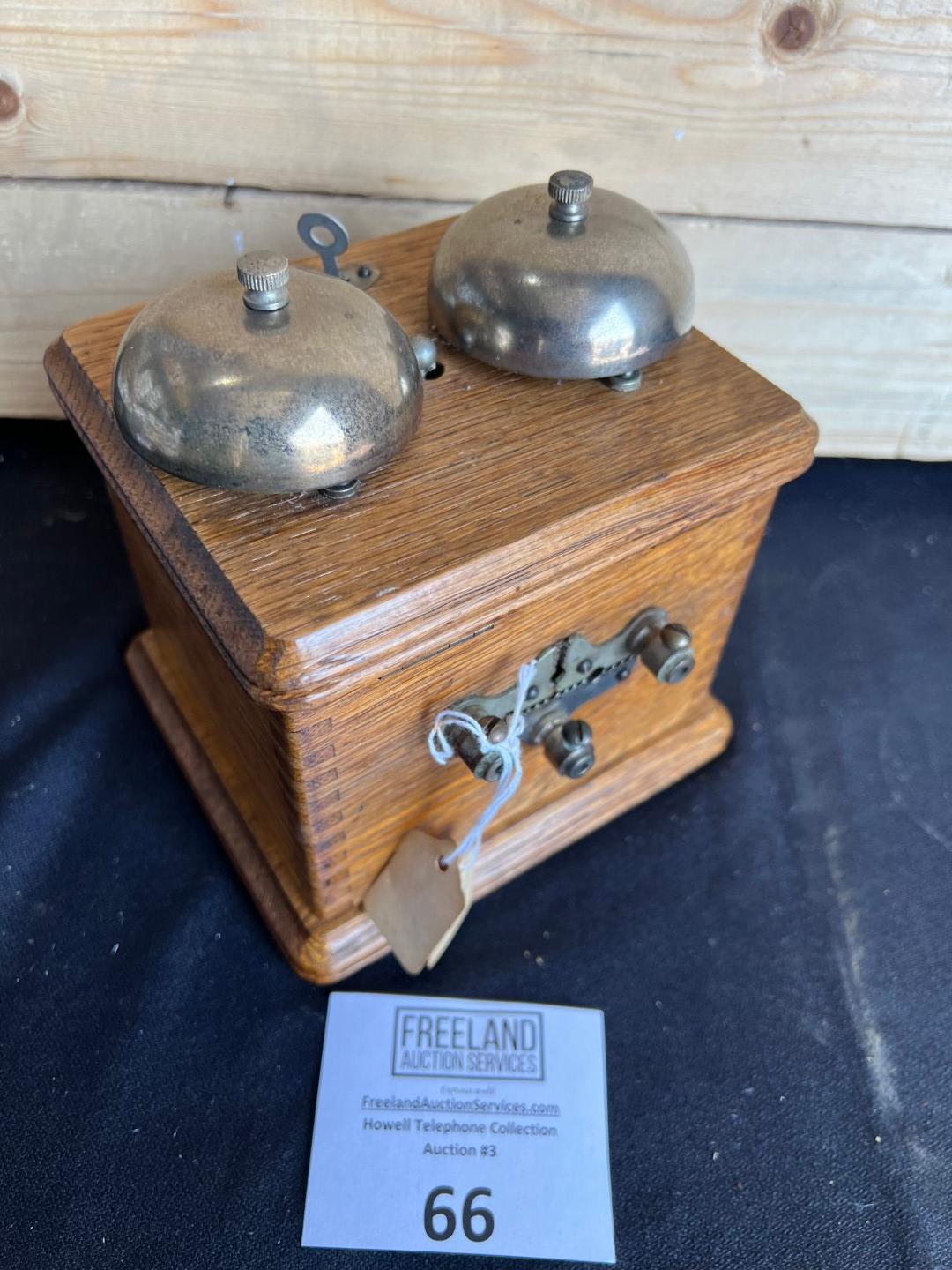 Early 1890s Swedish American OAK Extension bell box with Williams Abbott ringer