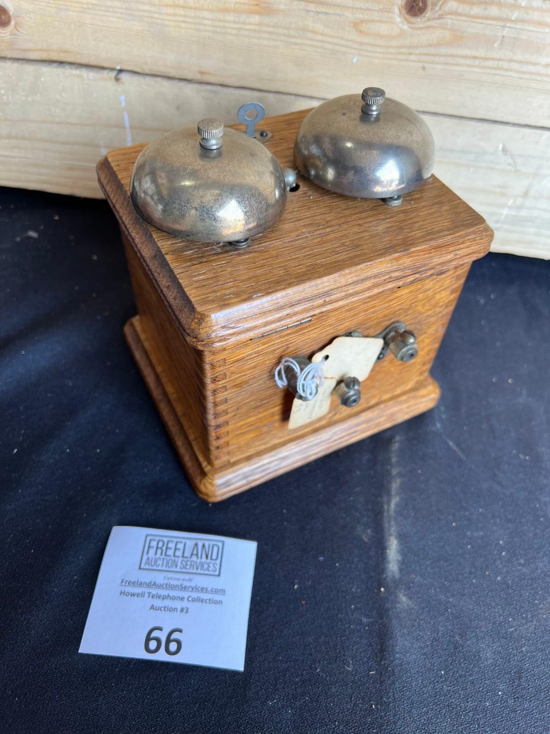 Early 1890s Swedish American OAK Extension bell box with Williams Abbott ringer