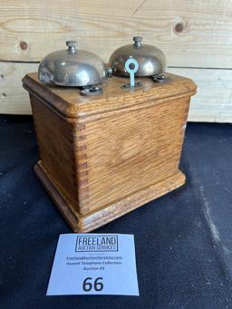 Early 1890s Swedish American OAK Extension bell box with Williams Abbott ringer