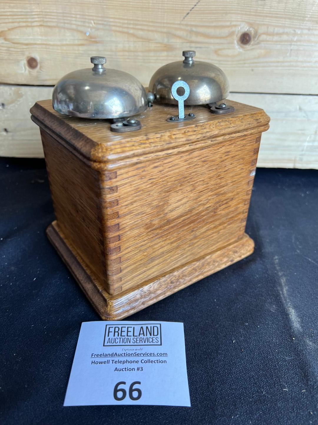 Early 1890s Swedish American OAK Extension bell box with Williams Abbott ringer