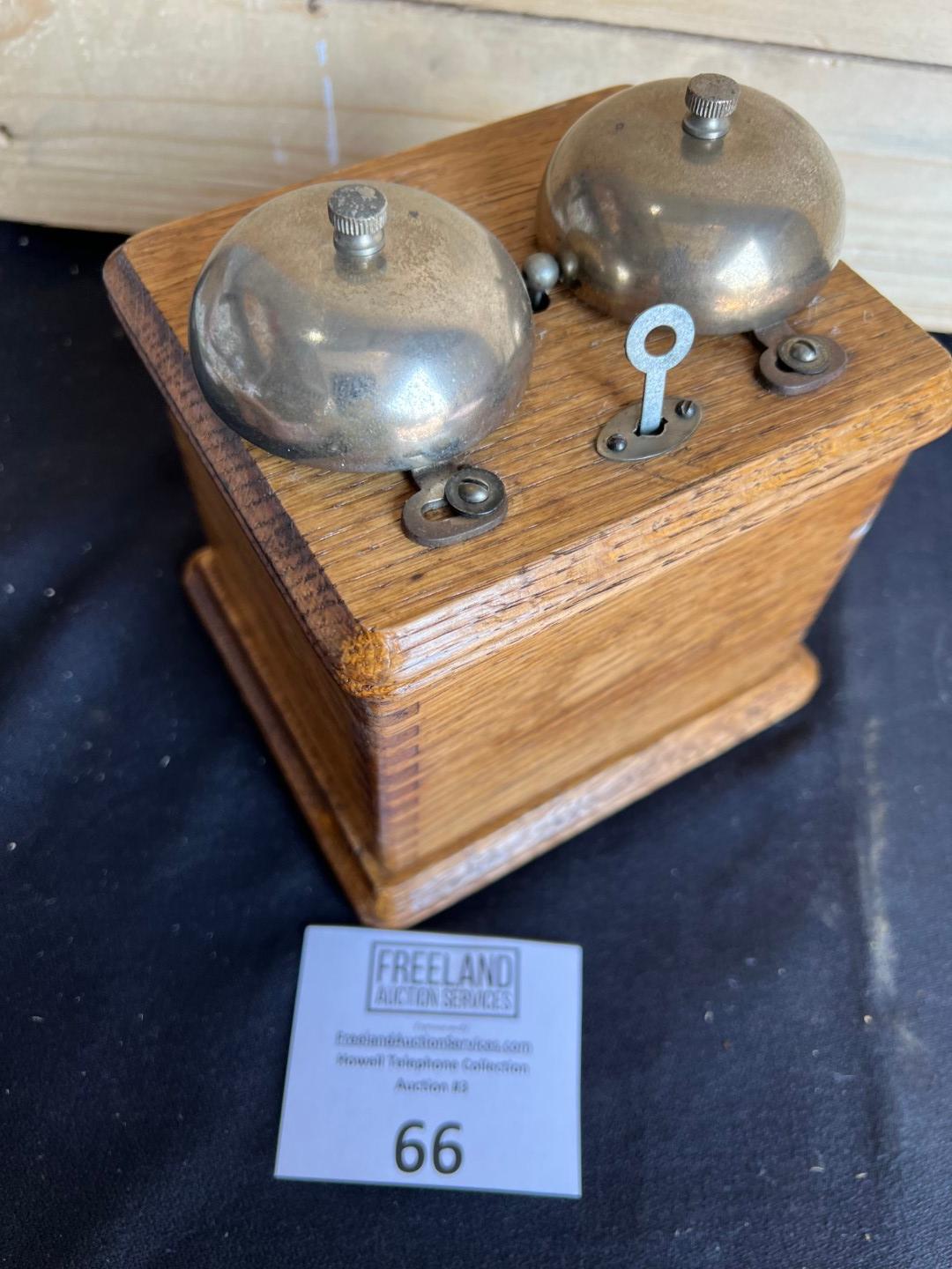 Early 1890s Swedish American OAK Extension bell box with Williams Abbott ringer