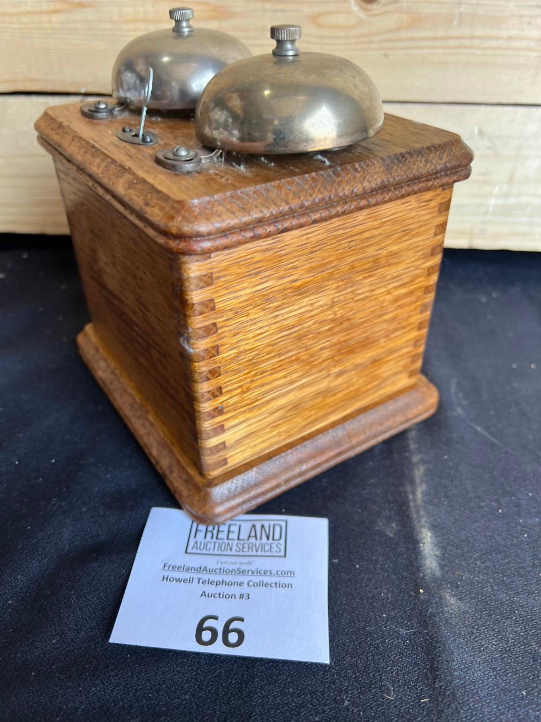Early 1890s Swedish American OAK Extension bell box with Williams Abbott ringer