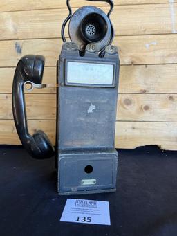 Gray PayStation model 24 multi-coin portable early 1900s payphone
