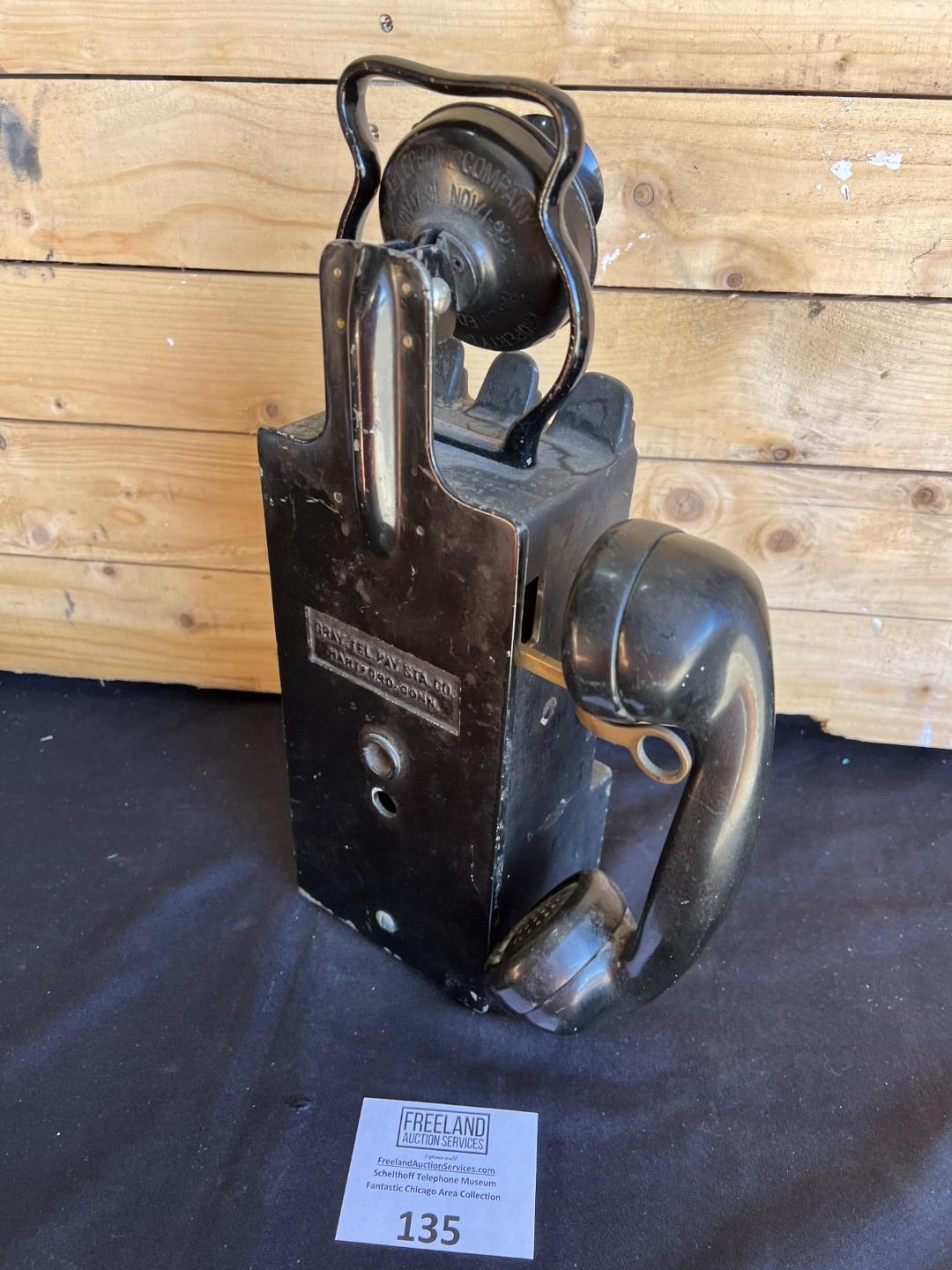 Gray PayStation model 24 multi-coin portable early 1900s payphone