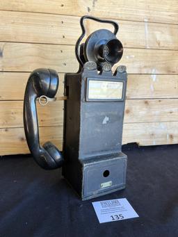 Gray PayStation model 24 multi-coin portable early 1900s payphone
