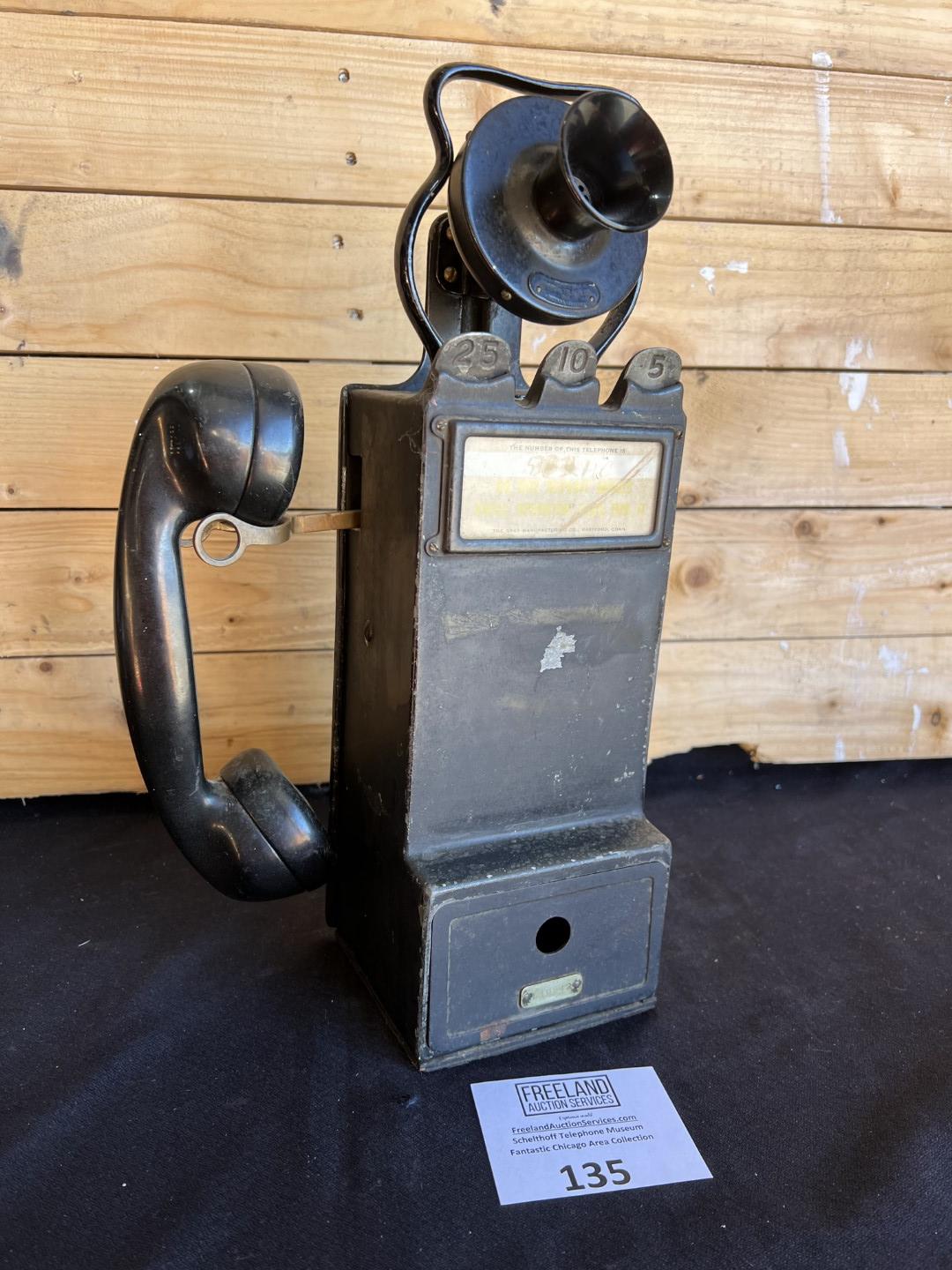 Gray PayStation model 24 multi-coin portable early 1900s payphone