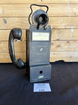 Gray PayStation model 24 multi-coin portable early 1900s payphone