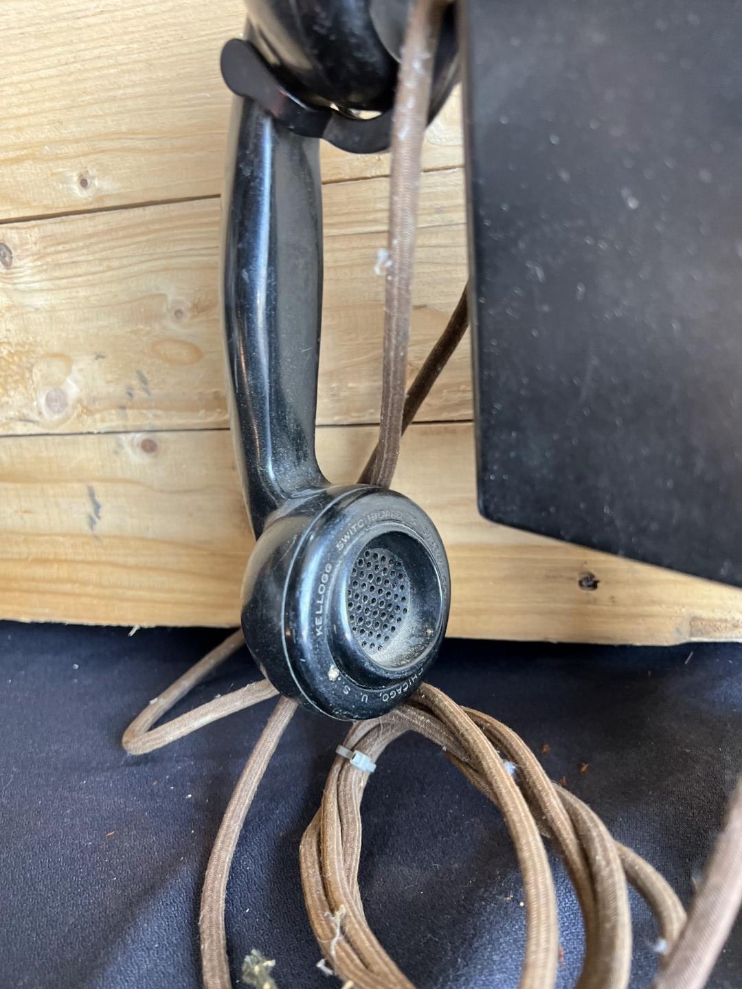 unusual Gray Paystation coin collector attached to a Kellogg Spacesaver telephone