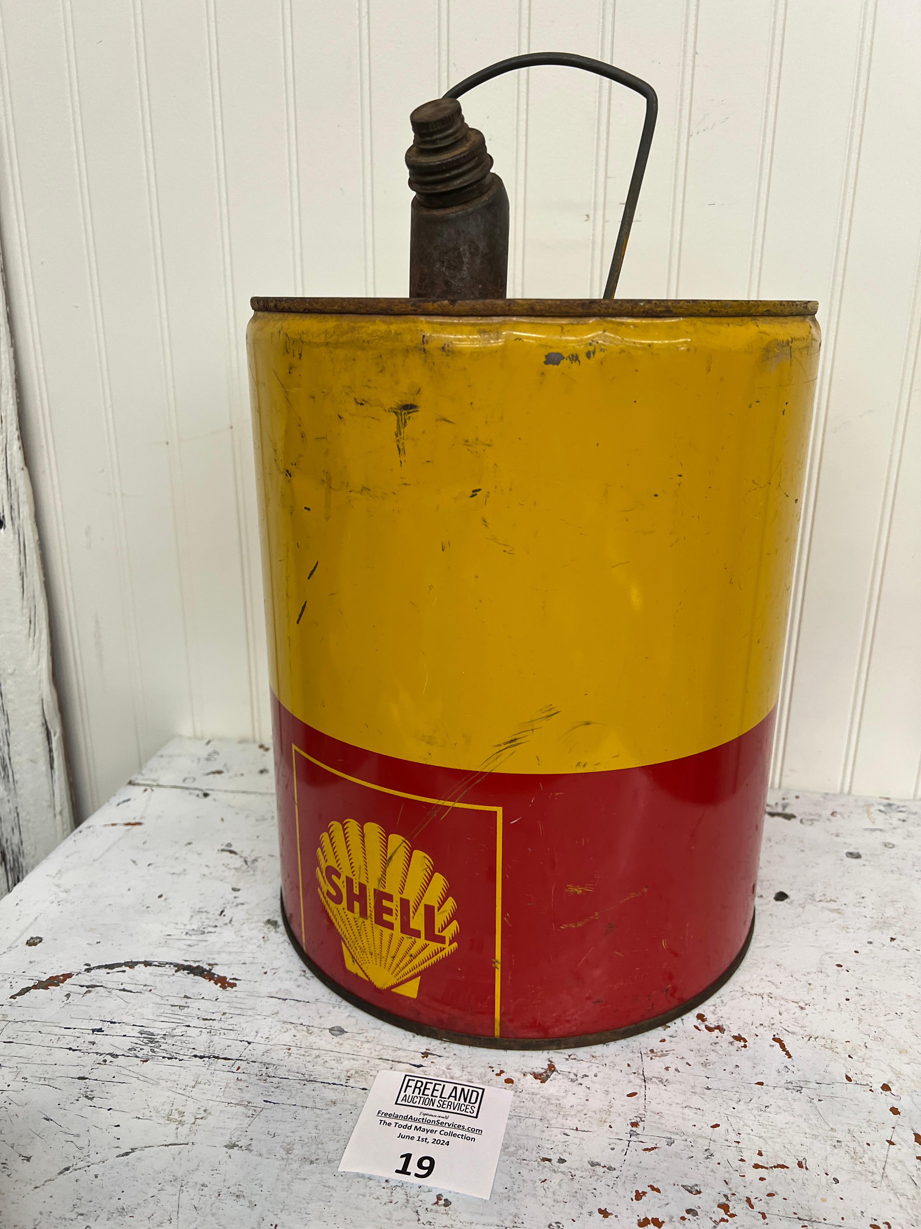 Shell Oil Company 5 gallon Advertising gas can