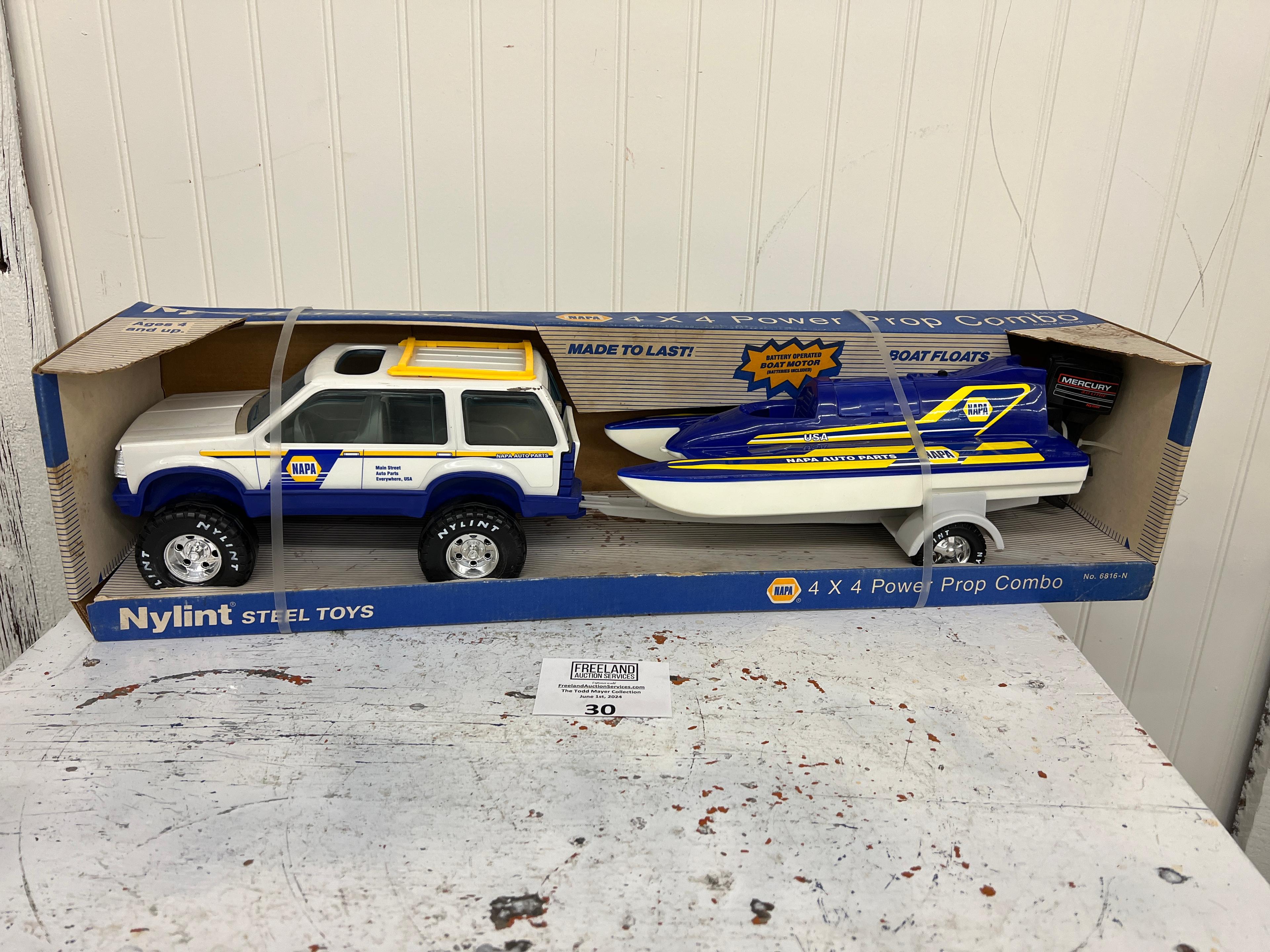 1980s Nylint NAPA 4X4 Power Prop Combo Steel Toys in original factory box