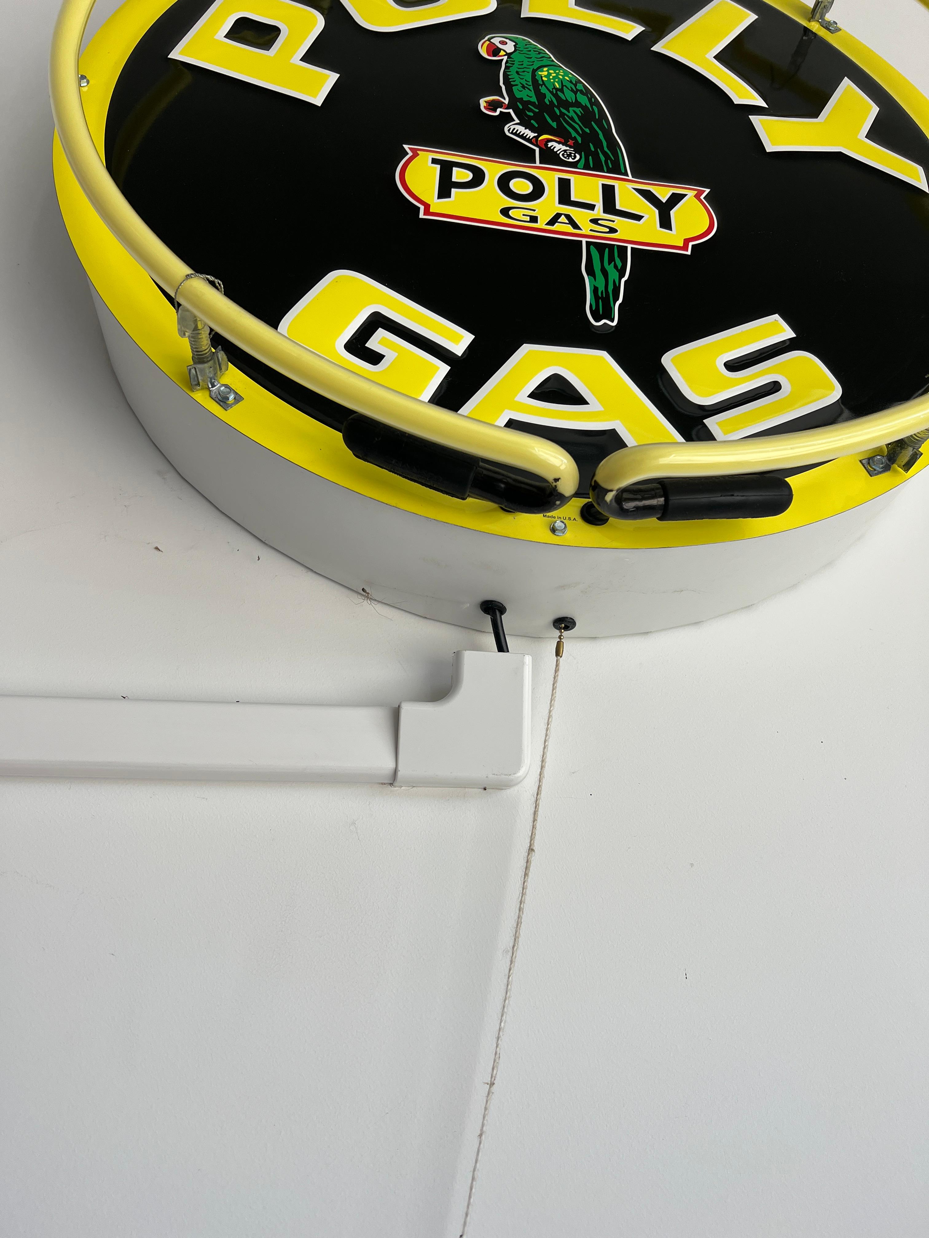 Polly Gas Neon Lighted sign Made in USA