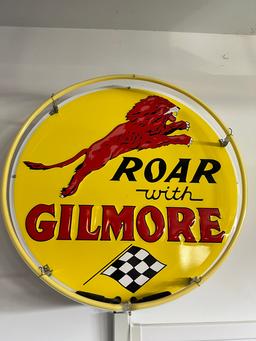 ROAR with GILMORE racing neon lighted sigh in excellent condition