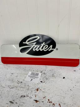 Gates Metal Advertising sign 28" by 8"