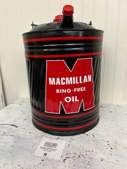 Macmillan Ring Free OIL painted advertising can